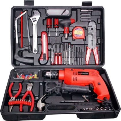 Impact Drill Machine with 132 Pcs of Accessories